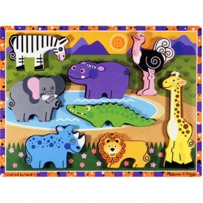 Melissa and Doug Сафари 8 части - Дървен пъзел 